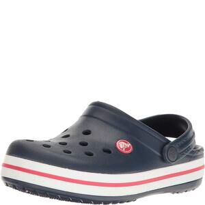 CROCS KIDS' CROCBAND CLOG , NAVY/RED, 1 LITTLE KID